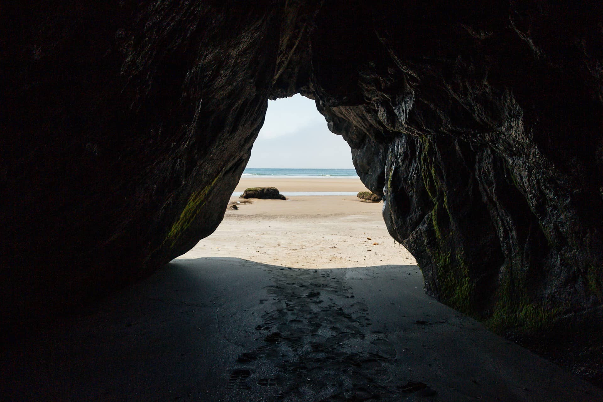 woman in cave